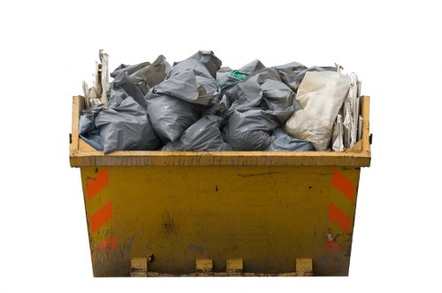 Recycling center processing hazardous waste